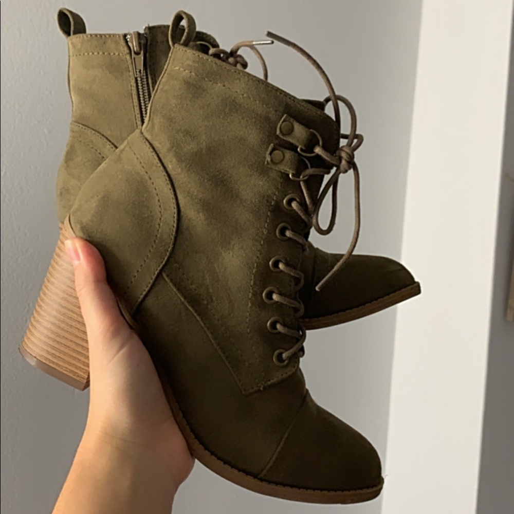 Taupe Army Style Boots